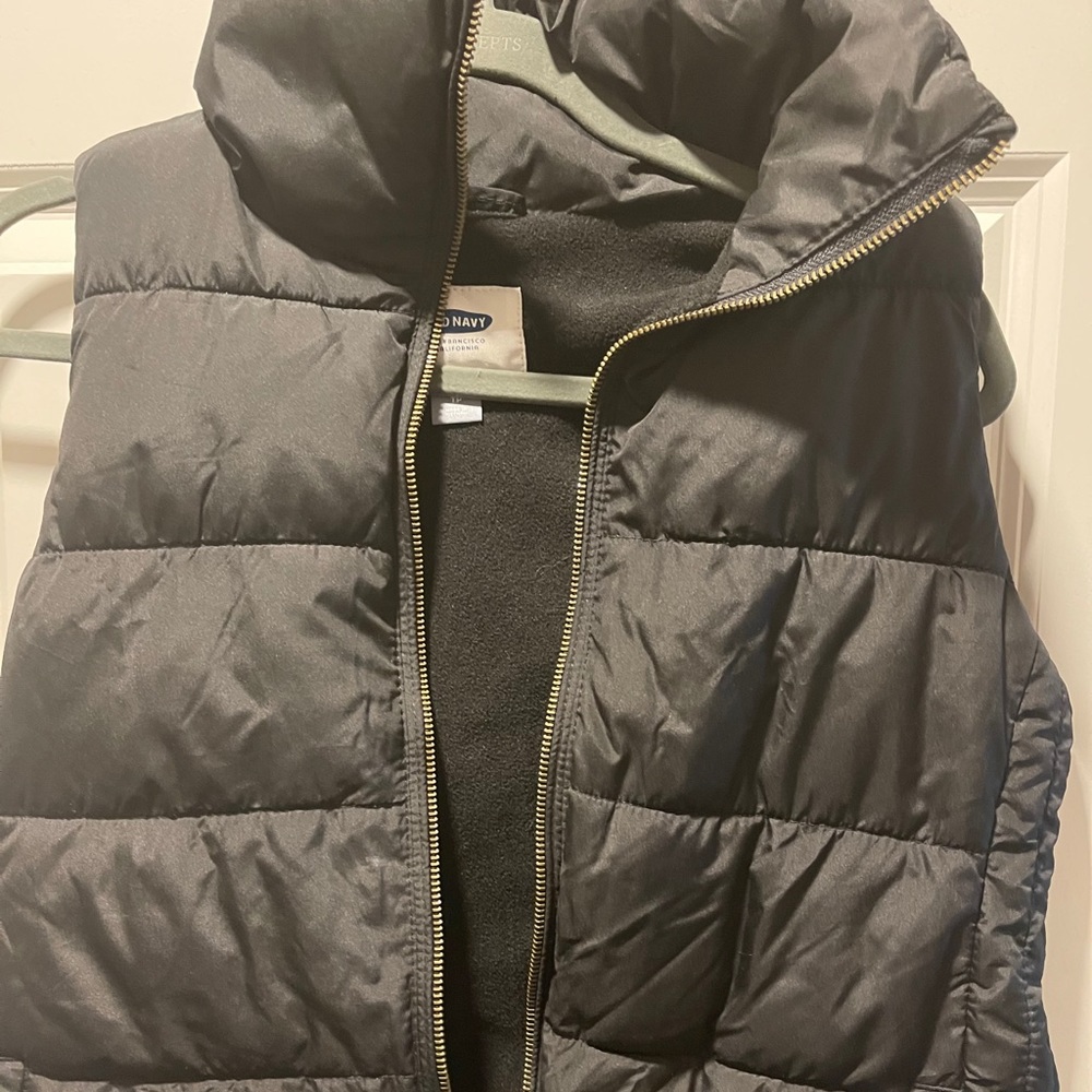 Ladies Black Puff Vest
